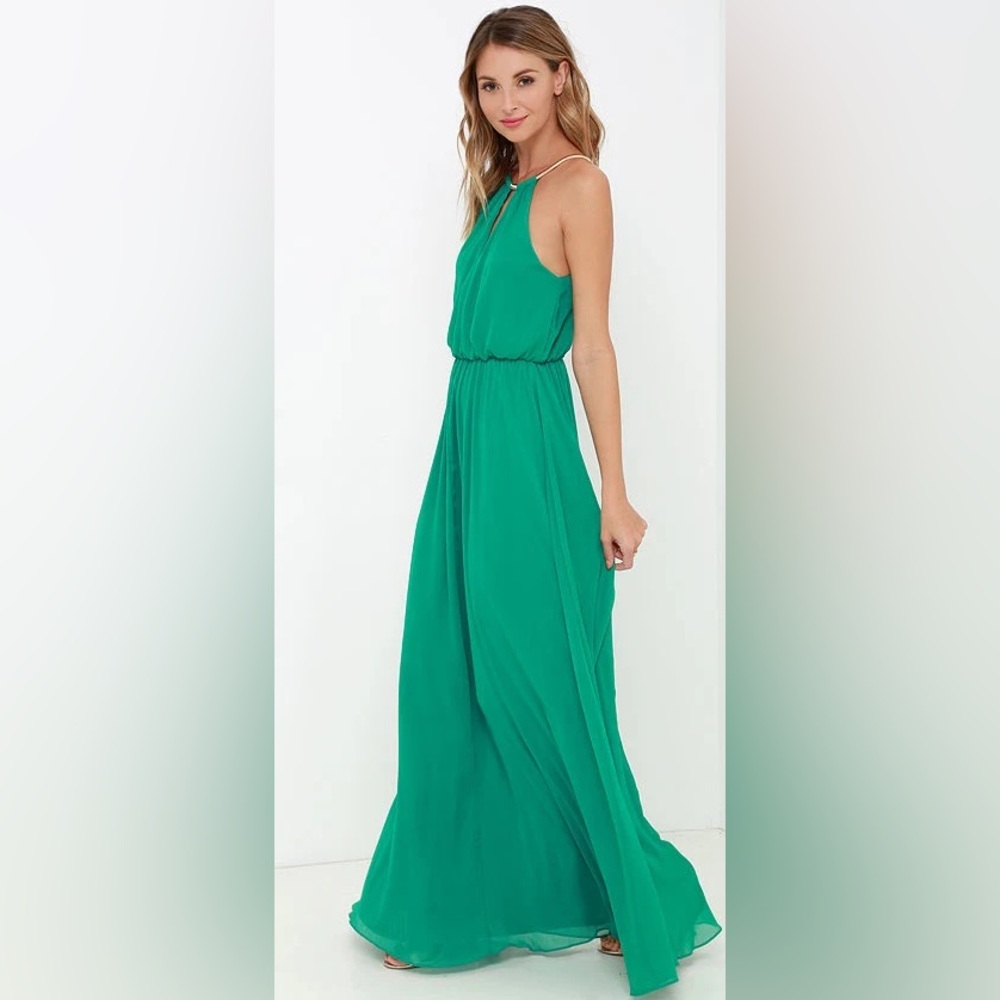 Lulus Green Maxi Dress - Small - Picture 6 of 8